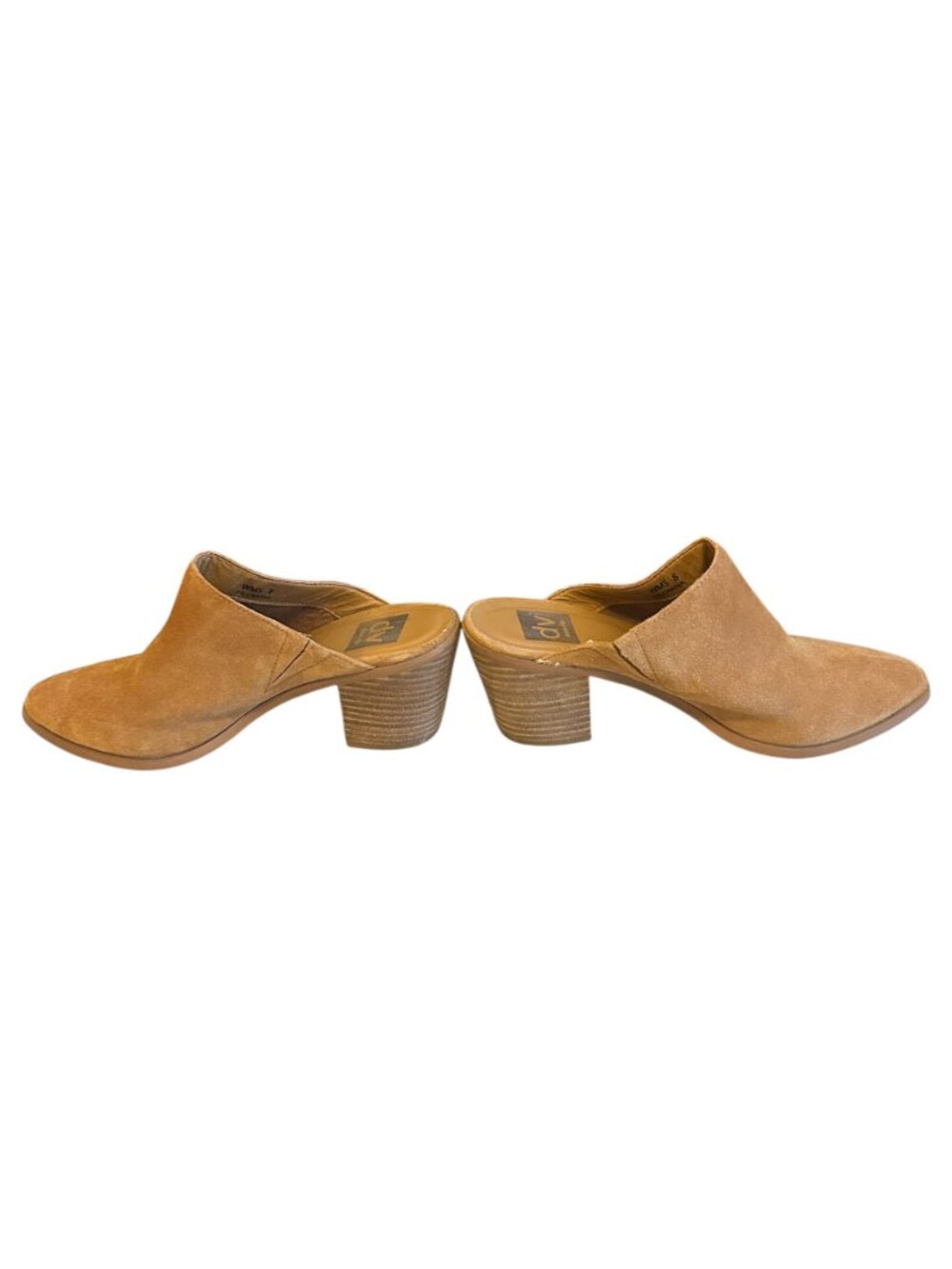 Dolce Vita Tan Suede Heeled Mules - Picture 5 of 8